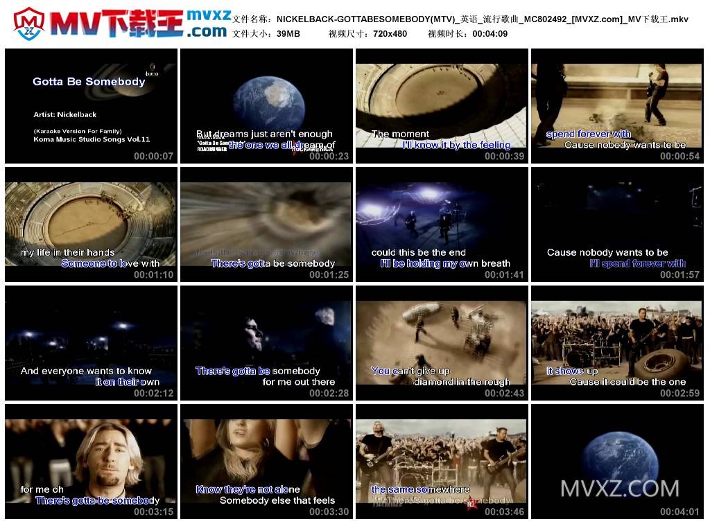 NICKELBACK-GOTTABESOMEBODY(MTV)_英语_流行歌曲_MC802492